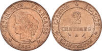 France 2 Centimes Monnaie, Cérès, Paris, Bronze, Gadoury:105 -