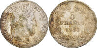 France 5 Francs Monnaie, Louis-Philippe, Lille, Argent -