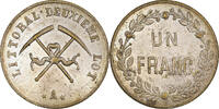 France Franc jeton, Littoral Deuxième Lot, Cie. Des Mines, Silver -