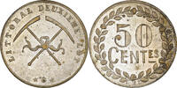 France 50 Centimes jeton, Littoral Deuxième Lot, Cie. Des Mines, Silver -