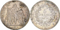 France 5 Francs Monnaie, Union et Force, Paris, Argent -