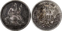 États-Unis Dime Seated Liberty, New Orleans, Argent, KM:61 -