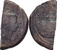 1/2 Dupondius Gaul, Octave & Divin Jules César, Vienne, Bronze -