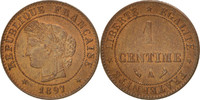 France Centime Monnaie, Cérès, Paris, Bronze, KM:826.1 -