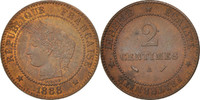 France 2 Centimes Monnaie, Cérès, Paris, Bronze, KM:827.1 -