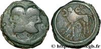 FRANCE Bronze à la tête janiforme, classe II SUESSIONS (région de Soissons) c. 50-40 AC. (16mm, 2,79g, 11h) -