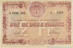 FRANCE régionalisme et divers 2 Francs FRANCE régionalisme et divers 2 Francs 1915 SUP -