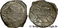 FRANCE Bronze SVTICOS, classe II au lion VÉLIOCASSES (Région du Vexin normand) c. 50-40 AC. (17mm, 3,46g, 9h) -