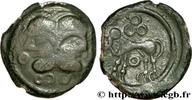 FRANCE Bronze à la tête janiforme, classe II SUESSIONS (région de Soissons) c. 50-40 AC. (16,5mm, 2,47g, 4h) -