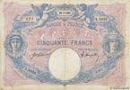 FRANCE 50 Francs BLEU ET ROSE FRANCE 50 Francs BLEU ET ROSE 1921 TB -