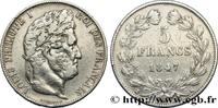FRANCE 5 francs IIIe type Domard LOUIS-PHILIPPE Ier Bordeaux 1847 (37mm, 24,69g, 6h) -