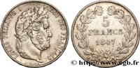 FRANCE 5 francs IIIe type Domard LOUIS-PHILIPPE Ier Bordeaux 1847 (37mm, 24,82g, 6h) -