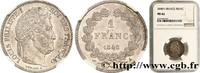 FRANCE 1 franc Louis-Philippe, couronne de chêne LOUIS-PHILIPPE Ier Paris 1848 (23mm, 5g, 6h) -