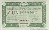 FRANCE régionalisme et divers 1 Franc Annulé FRANCE régionalisme et divers 1 Franc Annulé 1915 TTB -