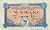 FRANCE régionalisme et divers 1 Franc Annulé FRANCE régionalisme et divers 1 Franc Annulé 1919 SUP -
