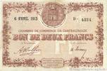 FRANCE régionalisme et divers 2 Francs FRANCE régionalisme et divers 2 Francs 1915 TB -