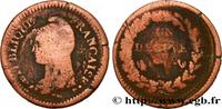 FRANCE Un décime Dupré, grand module, refrappage du 2 d DIRECTOIRE Orléans 1797 (32mm, 16,14g, 6h) -