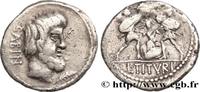LA RÉPUBLIQUE (280 avant J.C. à 27 avant J.C.) Denier TITURIA Rome 89 AC. (19mm, 3,76g, 7h) -