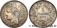 FRANCE 2 francs Cérès, avec légende TROISIÈME RÉPUBLIQUE Paris 1870 (27mm, 10,02g, 6h) -