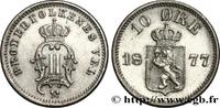NORVÈGE 10 Ore Oscar II NORVÈGE 1877 (15mm, 1,44g, 12h) -