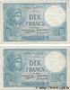 FRANCE 10 Francs MINERVE Consécutifs FRANCE 10 Francs MINERVE Consécutifs 1924 SPL -