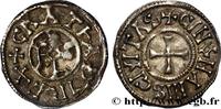 FRANCE Denier CHARLES II LE CHAUVE ET MONNAYAGE IMMOBILISÉ À SON NOM Le Mans s.m. (21mm, 1,76g, 11h) -