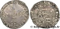 FRANCE Quart d'écu de Béarn LOUIS XIII LE JUSTE Morlaàs 1614 (30,5mm, 9,42g, 1h) -