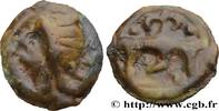 FRANCE Potin au taureau et au lis, classe Ib HAUTE ET MOYENNE SEINE Ier siècle avant J.-C. (18,5mm, 2,90g, 3h) -