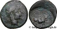 FRANCE Demi-unité de bronze ou semis au taureau HISPANIA - CASTULO/KASTILO (Province de Jaen/Calzona) Castulo fin IIe - Ier siècles avant J.-C. (23,5mm, 6,64g, 11h) -