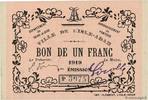 FRANCE régionalisme et divers 1 Franc FRANCE régionalisme et divers 1 Franc 1919 SPL -