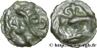 FRANCE Potin au taureau et au lis, classe Ia HAUTE ET MOYENNE SEINE Ier siècle avant J.-C. (17,5mm, 2,76g, 3h) -