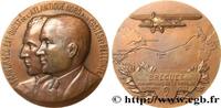 FRANCE Médaille, Breguet, Traversée Est-Ouest de l’Atlant AÉRONAUTIQUE - AVIATION : AVIATEURS & AVIONS 1930 (50,5mm, 71,07g, 12h) -