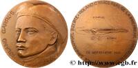 FRANCE Médaille, Roland Garros et la première traversée d AÉRONAUTIQUE - AVIATION : AVIATEURS & AVIONS Monnaie de Paris 1978 (67,5mm, 160,9g, 12h) -