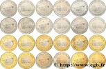 BANQUE CENTRALE EUROPEENNE Lot 12 essais d'alliage au module de 1 Euro avec p BANQUE CENTRALE EUROPEENNE Pessac n.d. (mm, g, 12h) -