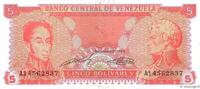 VENEZUELA 5 Bolivares VENEZUELA 5 Bolivares 1989 NEUF -