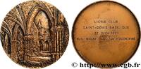 FRANCE Médaille, Lions club, Saint-Denis basilique CLUBS PHILANTHROPIQUES : LIONS CLUB, ROTARY, ETC. 1991 (67,5mm, 159,72g, 12h) -