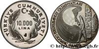 TURQUIE 10.000 Lira Proof Jeux Olympiques d’hiver 1988 TURQUIE Istanbul 1988 (38,61mm, 22,90g, 6h) -