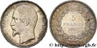 FRANCE 5 francs Louis-Napoléon DEUXIÈME RÉPUBLIQUE Strasbourg 1852 (37mm, 25,08g, 6h) -