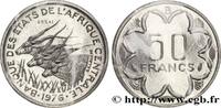 ÉTATS DE L'AFRIQUE CENTRALE Essai de 50 Francs antilopes lettre ‘B’ République ÉTATS DE L'AFRIQUE CENTRALE Paris 1976 (21,5mm, g, 6h) -