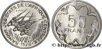 ÉTATS DE L'AFRIQUE CENTRALE Essai de 50 Francs antilopes lettre ‘C’ Congo ÉTATS DE L'AFRIQUE CENTRALE Paris 1976 (21,5mm, g, 6h) -