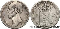 PAYS-BAS 1 Gulden Guillaume II PAYS-BAS Utrecht 1845 (28mm, 9,91g, 6h) -
