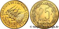 ÉTATS DE L'AFRIQUE CENTRALE Essai de 25 Francs grandes antilopes ÉTATS DE L'AFRIQUE CENTRALE Paris 1975 (27,5mm, 7,94g, 6h) -