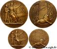 FRANCE Lot de 2 médailles, PRO PATRIA - Préparation milit MINISTÈRES n.d. (49,5mm, 85,7g, 12h) -