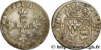 FRANCE Quart d'écu de Béarn LOUIS XIII LE JUSTE Pau 1613 (30mm, 9,35g, 12h) -