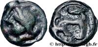 FRANCE Potin à la tête casquée et à l’animal retourné SÉQUANES, Incertaines c.58-50 AC. (18,5mm, 4,17g, 5h) -