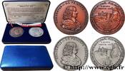 FRANCE Coffret de deux médailles, Honoré II MONACO 1991 (54,5mm, 239g, 12h) -