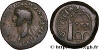LES JULIO-CLAUDIENS (27 avant J.C. à 69 après J.C. As TIBÈRE Émerita, Espagne c. 14-29 (26mm, 11,07g, 3h) -