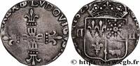 FRANCE Quart d'écu de Béarn LOUIS XIII LE JUSTE Morlaàs 1629 (25,5mm, 6,49g, 12h) -