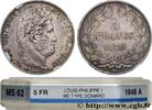FRANCE 5 francs IIIe type Domard LOUIS-PHILIPPE Ier Paris 1848 (37,24mm, 24,97g, 6h) -