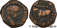 LES JULIO-CLAUDIENS (27 avant J.C. à 69 après J.C. As TIBÈRE Clunia, Espagne c. 14-37 AC. (26,5mm, 11,83g, 2h) -